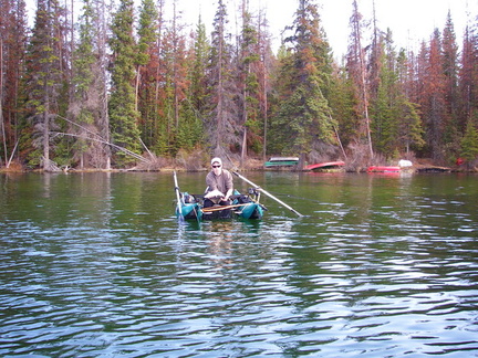 Tex... Tex's new pontoon... Tex's new Moby net.... Tex's fish