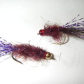 Deb's mini leeches in maroon and purple