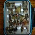 Box of flies with lots of choices.