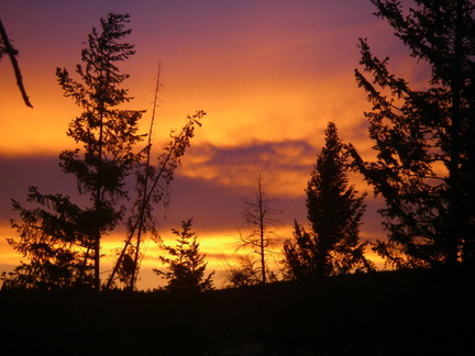 One of the typical (and beautiful) sunsets we witnessed at camp most evenings.