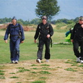 Walking back to the hangar after making a successful jump from 13 000 feet!!!