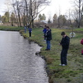Westview Students fishing at Abbotsford ponds