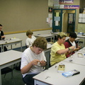 Students participarte in a fly tying session
