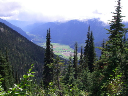 As we hiked up into an alpine lake, this was the look of the Pemberton valley from one of the viewpoints.