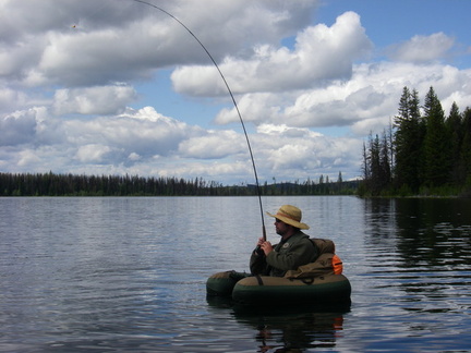 Pat fishing in the Cariboo