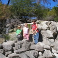 Kids posing at the dry falls
