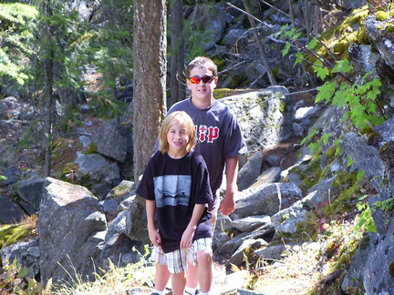 Brothers at Cascade Falls