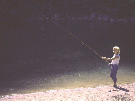 Girl friend fishing