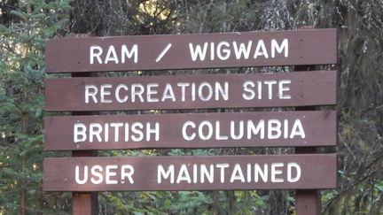 Wigwam camp sign