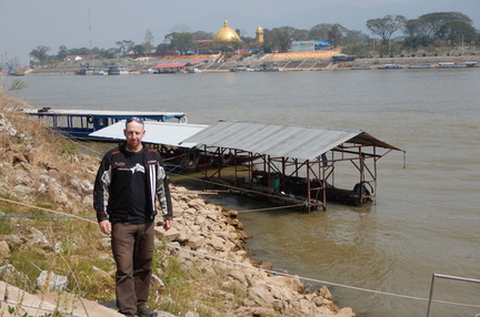 Matt on Mekong River