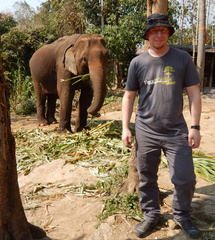 Matt with elephants 4