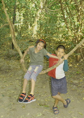 Kids on Erawan trail 3