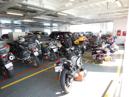 motor bikes on ferry 1