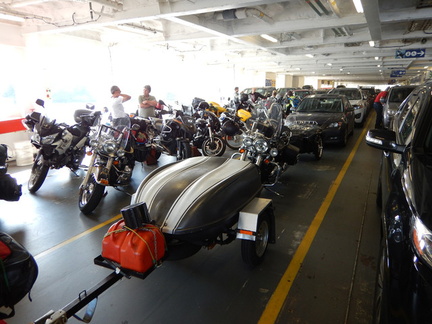 motor bikes on ferry 2