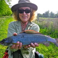 Caught several grayling this size from the Test River, England. My Lucky day ;-) 