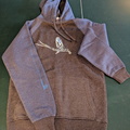 Contrast Arms Pull Over Hoodie Front Grey & Blue