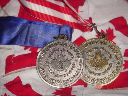 Billy's Special Olympic medals