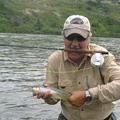 Oz with a nice Bow River Brown Trout