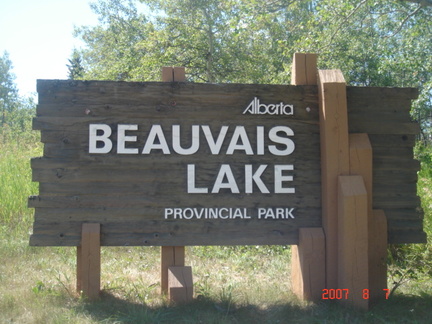 Beauvais Lake sign
