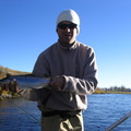 My buddy Mike Algar from Freestone Flyfishers with a nice Bow River brown trout.