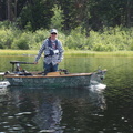 Shaggy heading out in his spiffy new Spring Creek Hopper II at the First Annual Peter Cameron Morrison Memorial Flyfishing Derby
