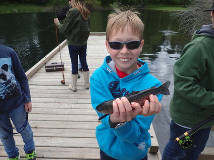 Happy young flyfisher