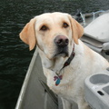 Sadie's first boat ride