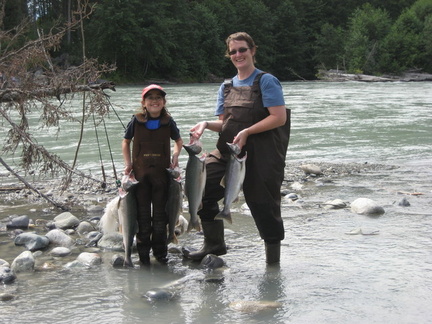 Wife and youngest in Bella Coola