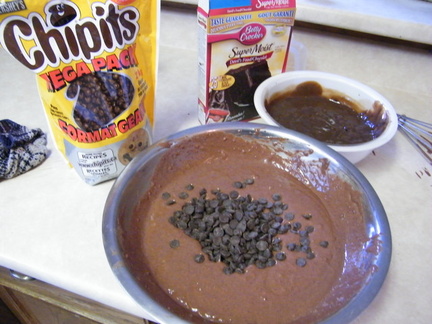Choclate chips ,for the triple chocolate cake!