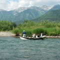 Elk river - Passing drift boat