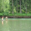 Elk river - Bloom and Rex with a Fish-On.
