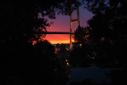 Alex Fraser Bridge at sunset