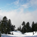 Rising over the clouds.  Mount Seymour, North Van.