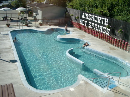 Ainsworth Hot Springs pool area.