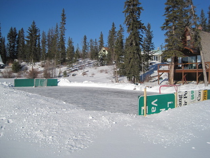 The outdoor rink