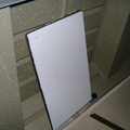 The folded reverse 1/2 side of the carpeted floor is only 32" X 17" and weighs next to nothing.