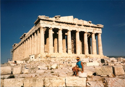Acropolis in Athens. (Too bad about that damn tourist).