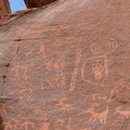 Petroglyphs in the valley of fire.