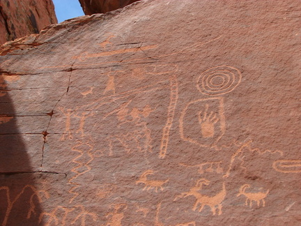 Petroglyphs in the valley of fire.