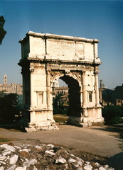 Roman arch near the Colosseum. 