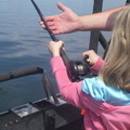 Fishing while we let the crab pots soak