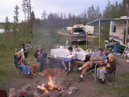 Mayerts at the campfire