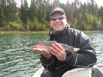 Kevin with first trout

