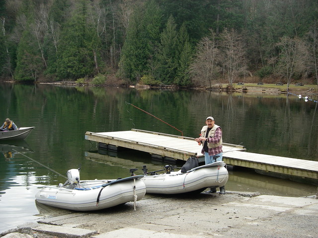 Milo at the boat launch with 9ft and 10ft Aquamarines.