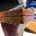 Honduran Mahogany and highly figured Laun top and bottom( see group pic) with finger jointed corners $45 5-1/2"x 4" x 