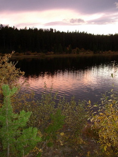 Island lake in September
